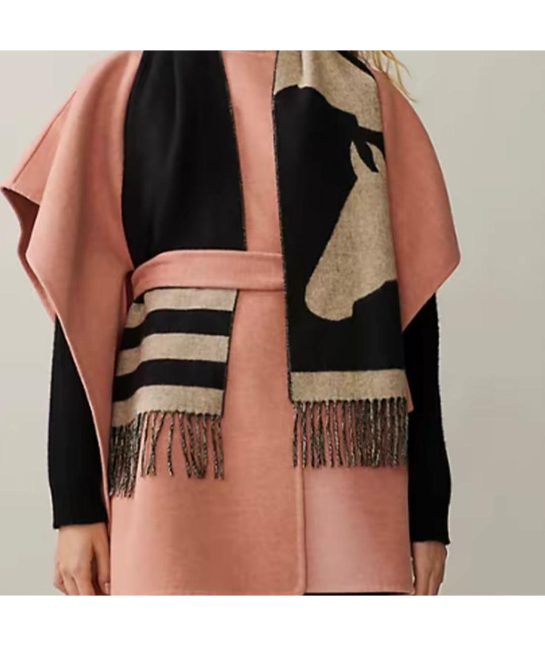 HERMES Антрацитовый кашемировый шарф, фото 3