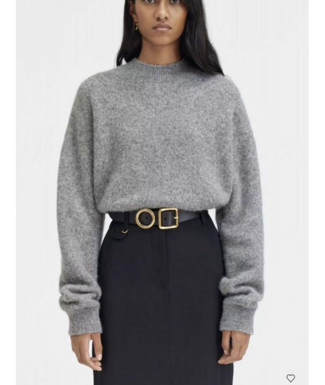 JACQUEMUS Серый шерстяной джемпер / свитер, фото 4