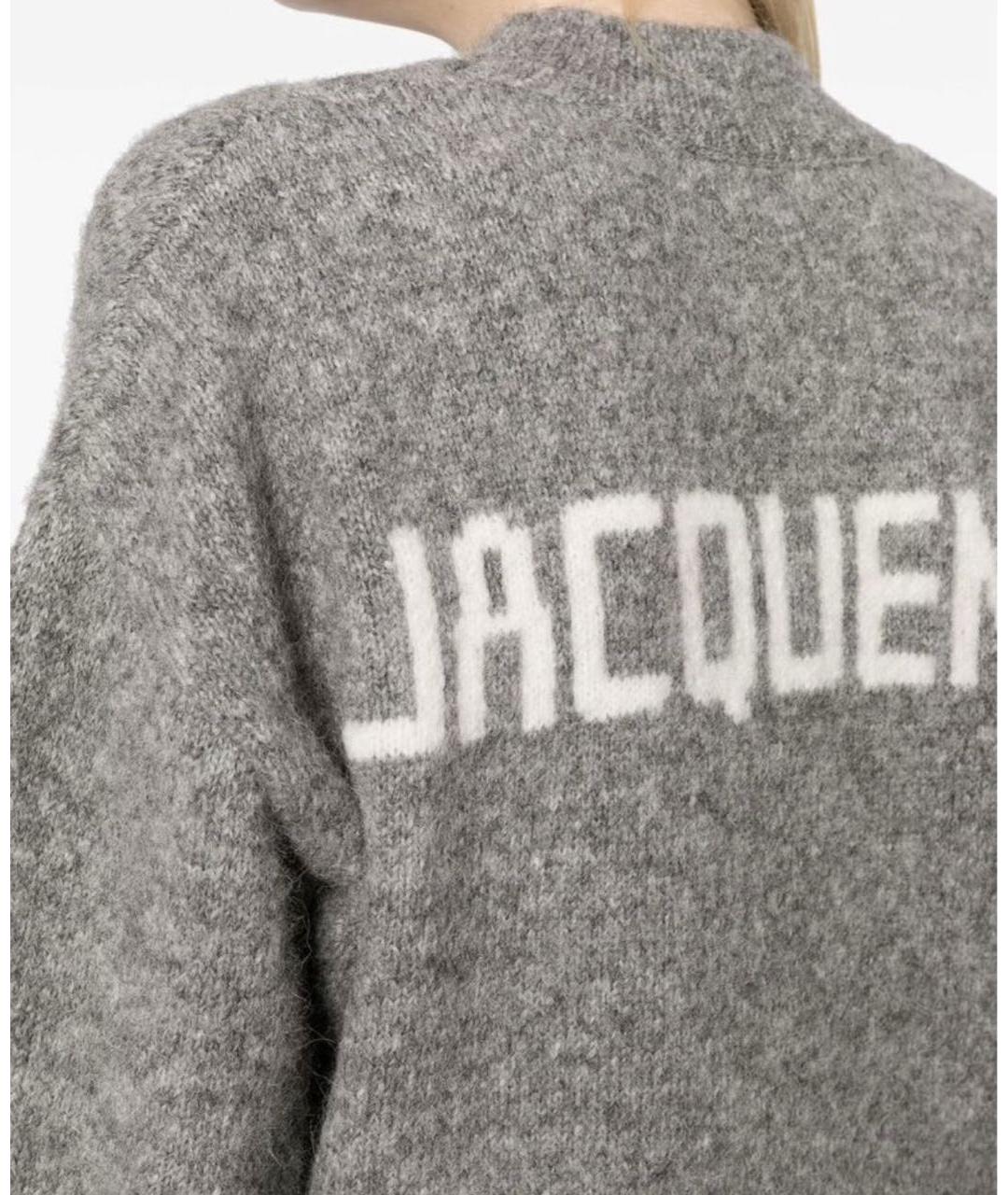 JACQUEMUS Серый шерстяной джемпер / свитер, фото 3