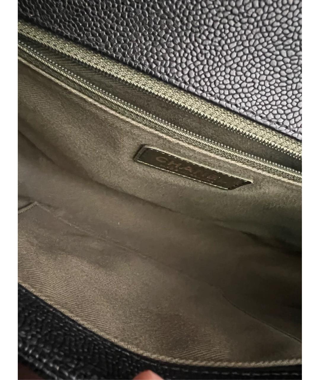 CHANEL Черная кожаная сумка через плечо, фото 9