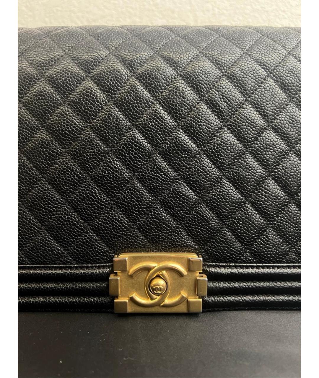 CHANEL Черная кожаная сумка через плечо, фото 8