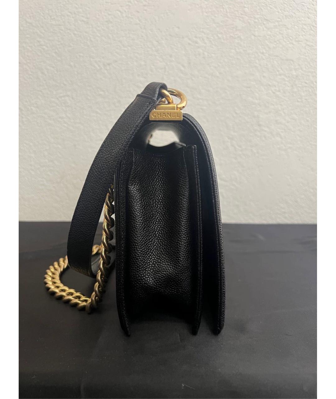 CHANEL Черная кожаная сумка через плечо, фото 4