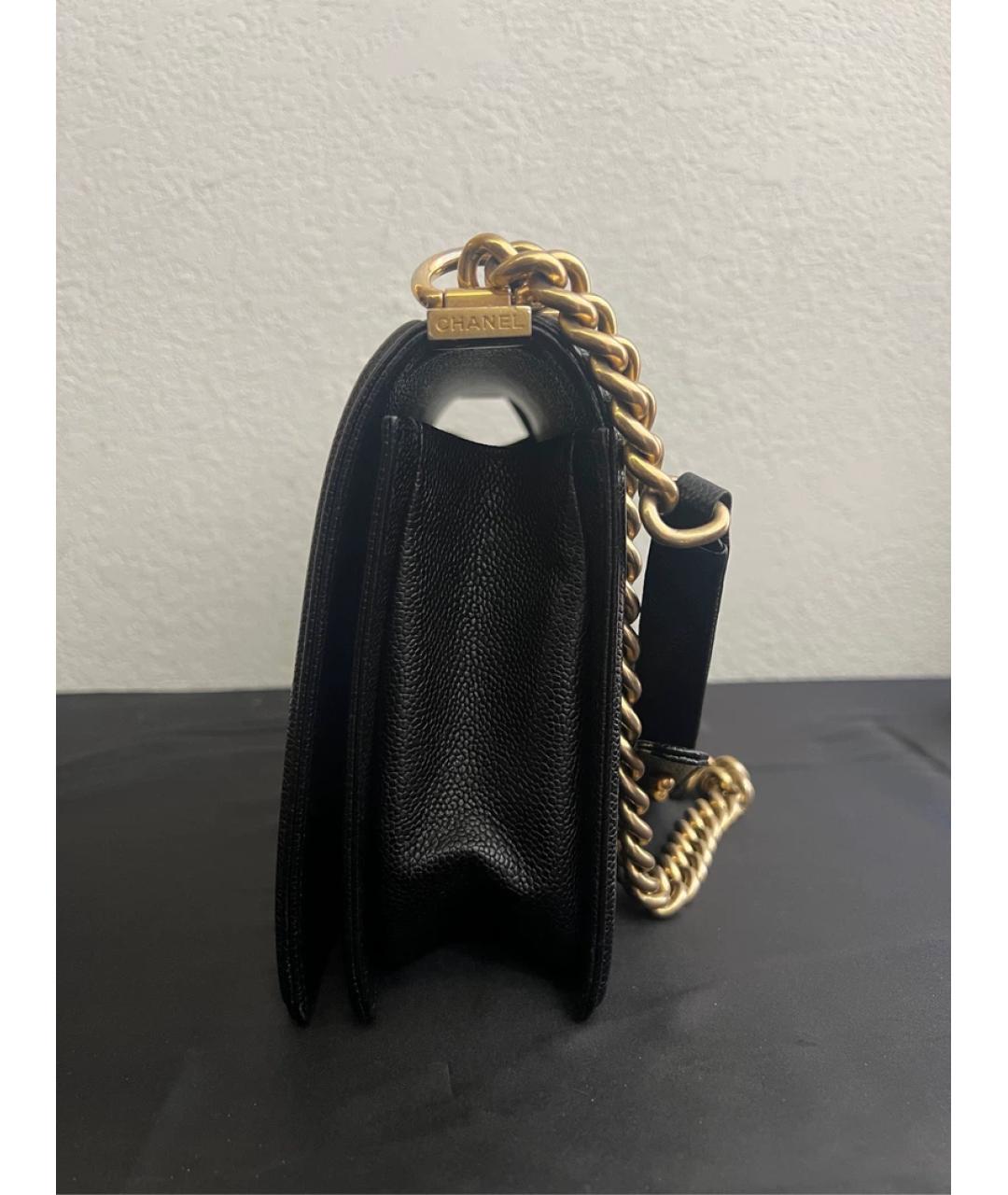 CHANEL Черная кожаная сумка через плечо, фото 3