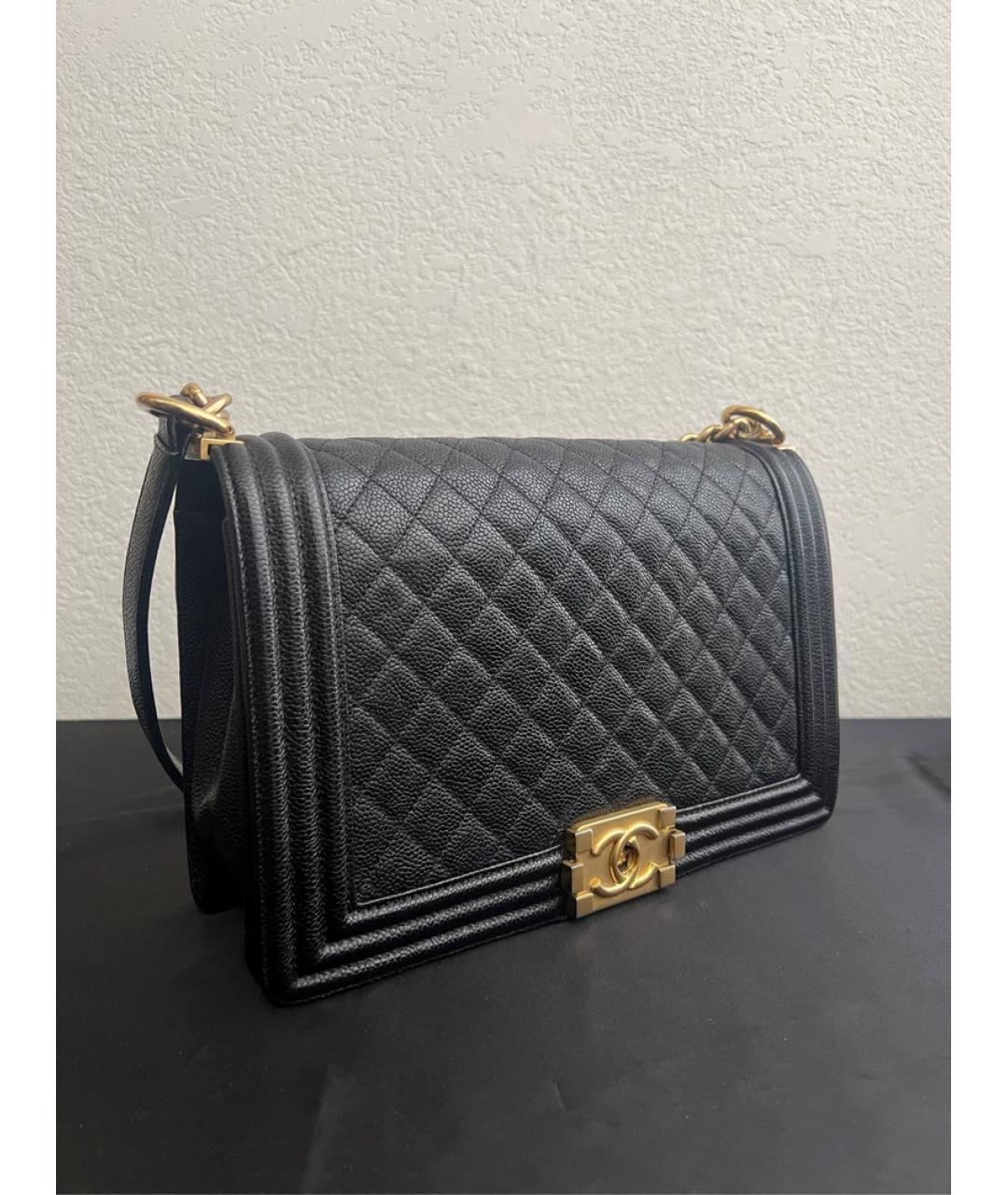 CHANEL Черная кожаная сумка через плечо, фото 5