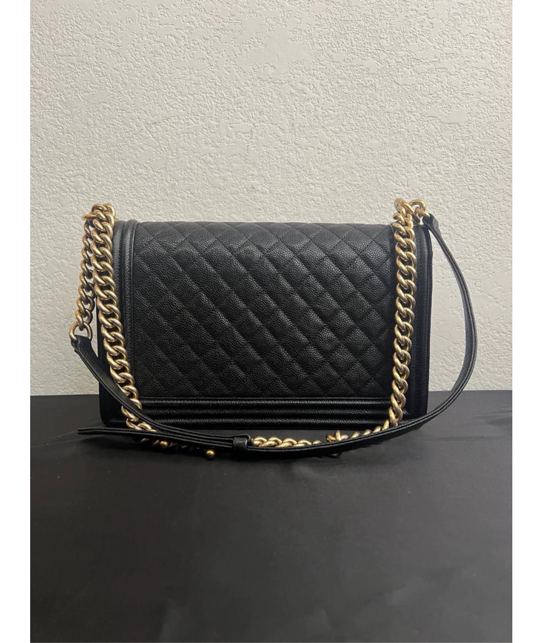 CHANEL Черная кожаная сумка через плечо, фото 2