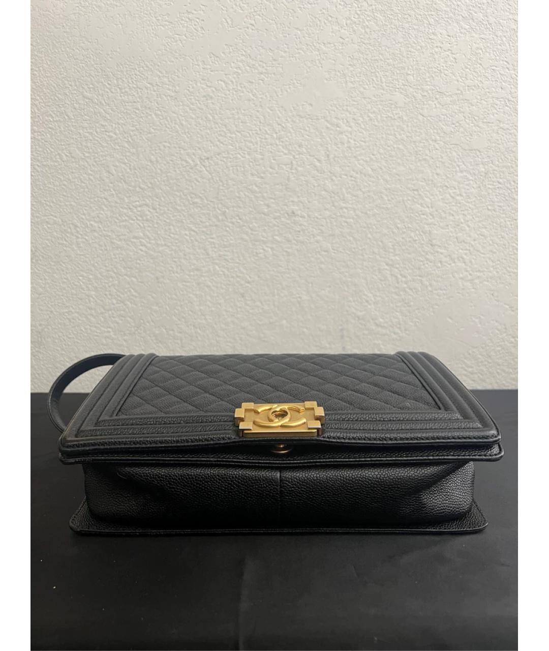 CHANEL Черная кожаная сумка через плечо, фото 7
