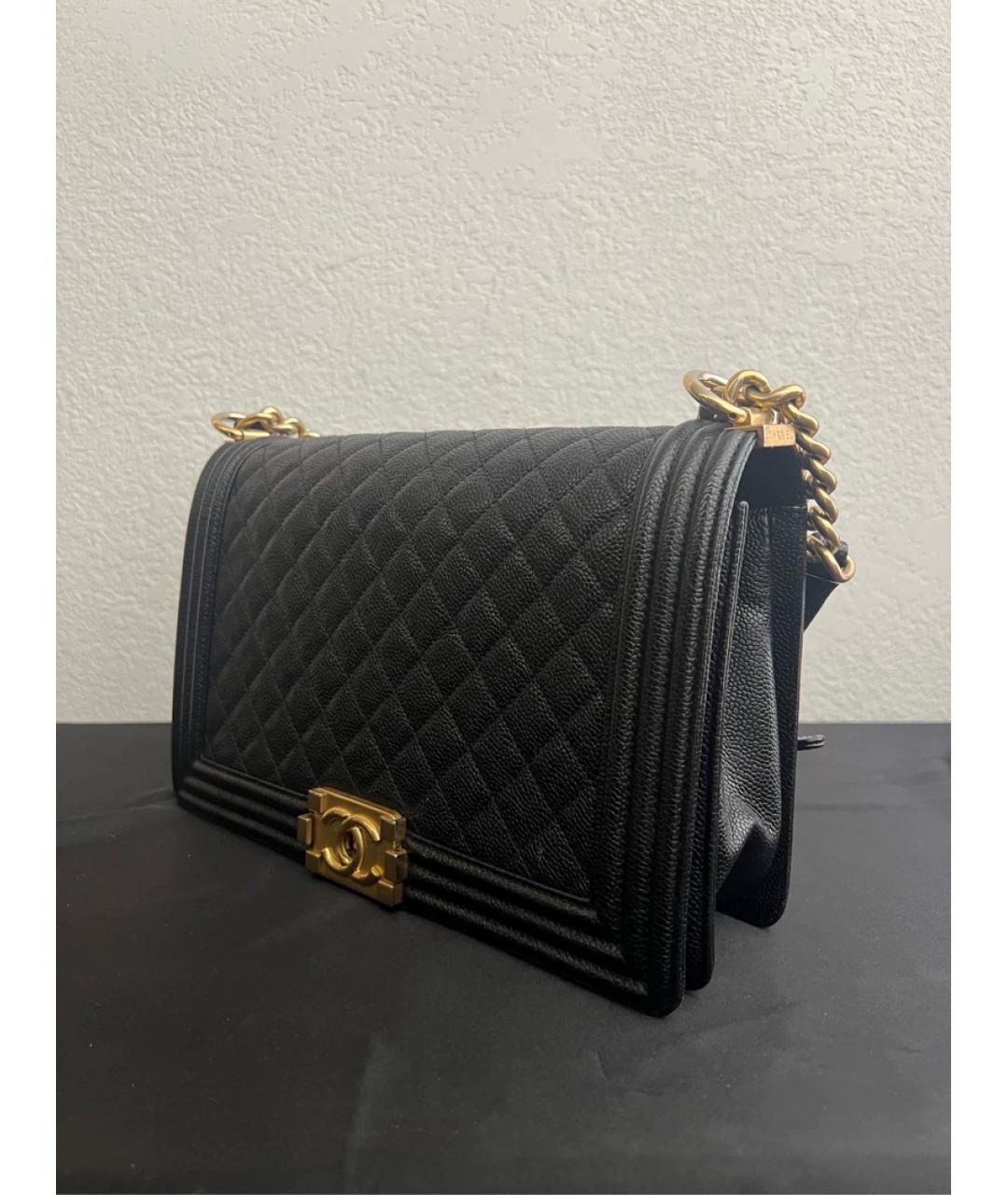 CHANEL Черная кожаная сумка через плечо, фото 6