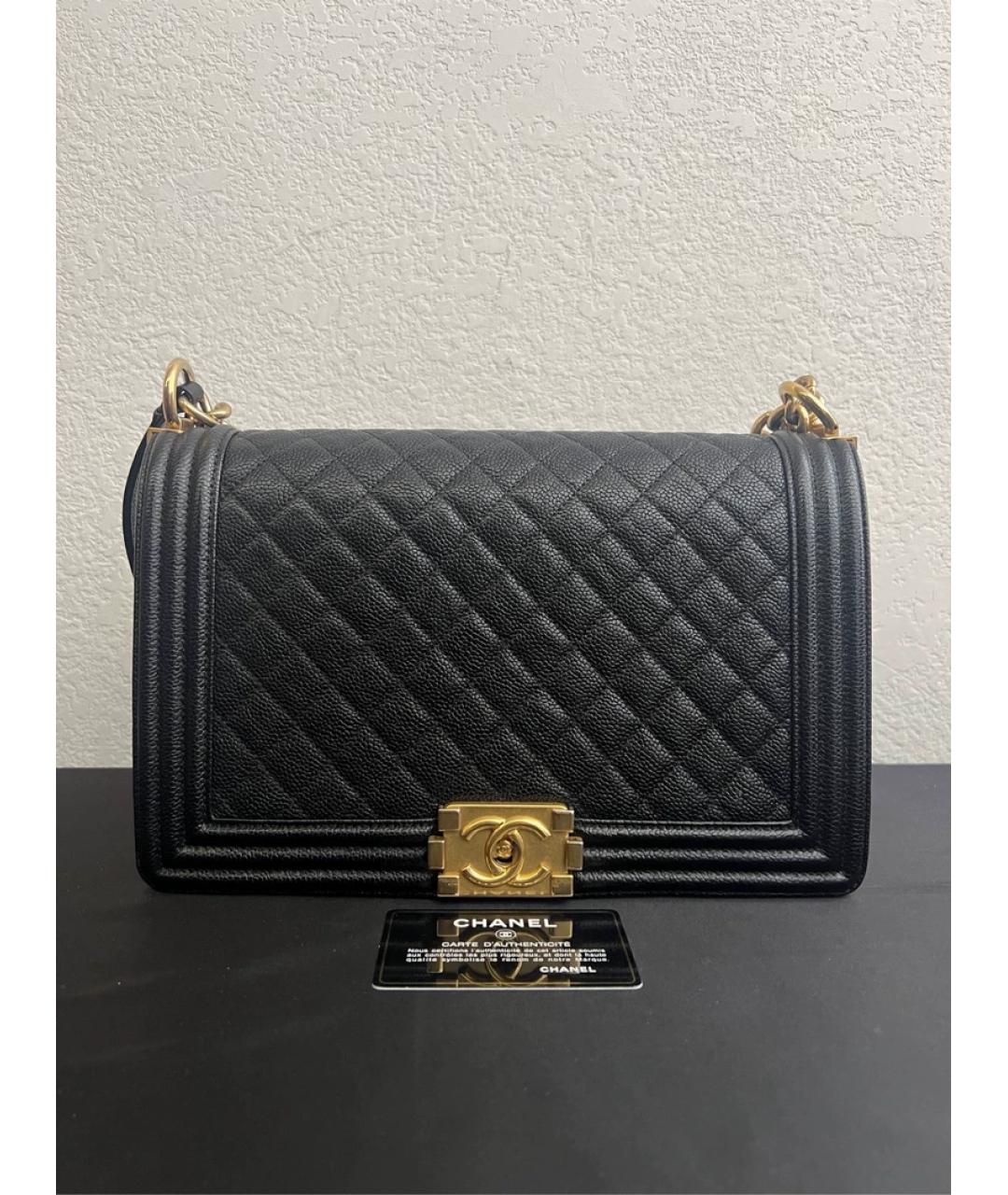 CHANEL Черная кожаная сумка через плечо, фото 10