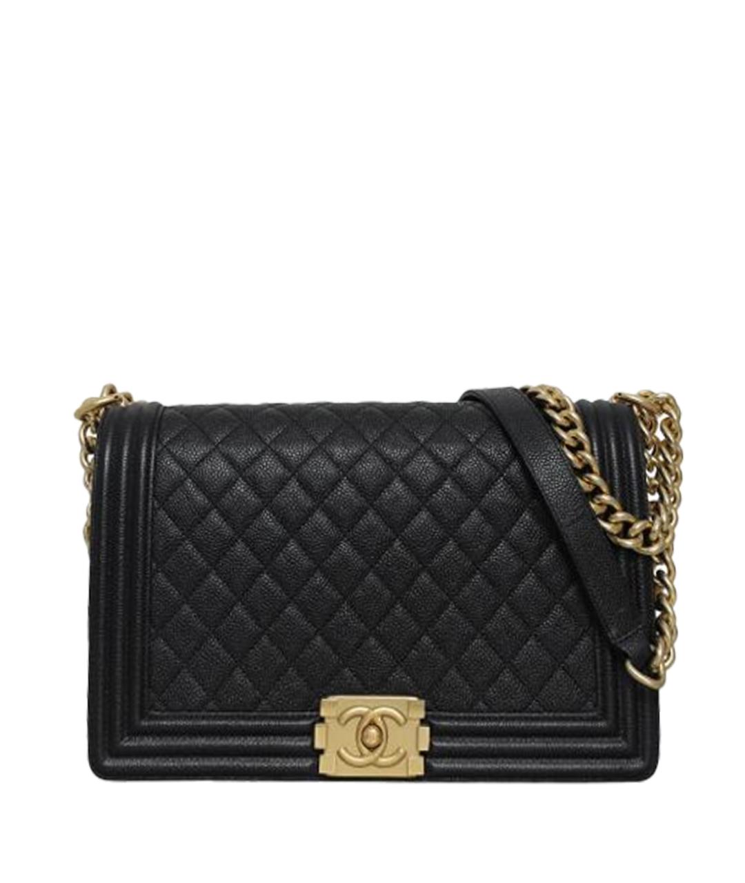 CHANEL Черная кожаная сумка через плечо, фото 1