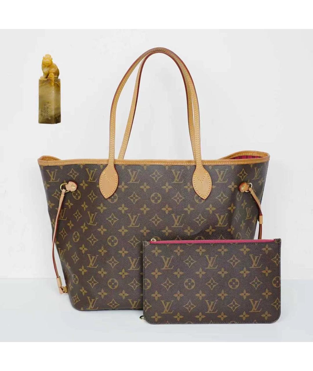 LOUIS VUITTON Коричневая сумка с короткими ручками, фото 9