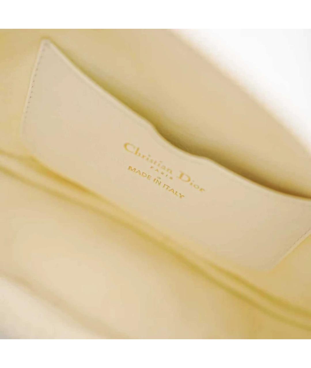 CHRISTIAN DIOR Белая кожаная сумка с короткими ручками, фото 8