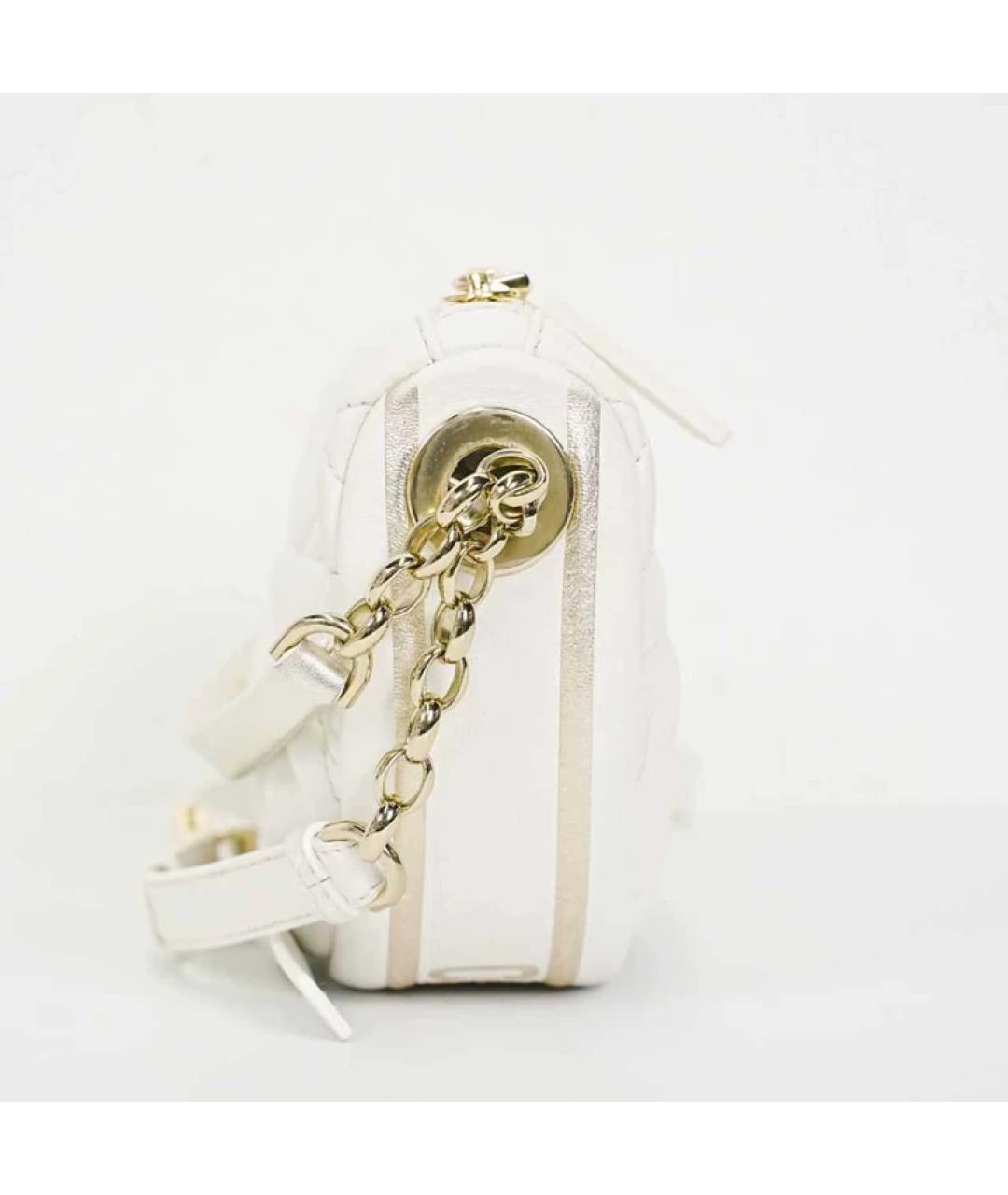 CHRISTIAN DIOR Белая кожаная сумка с короткими ручками, фото 4