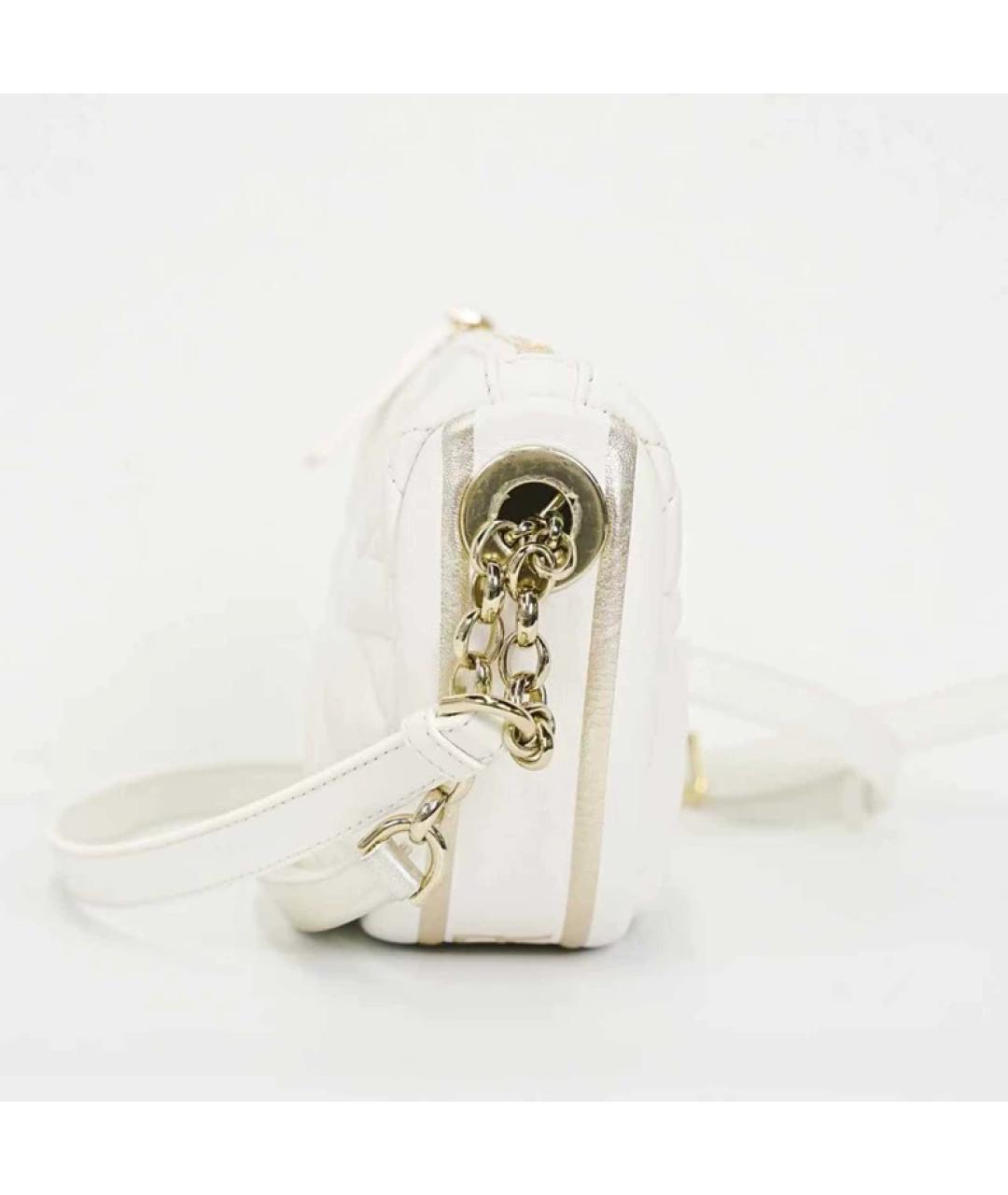 CHRISTIAN DIOR Белая кожаная сумка с короткими ручками, фото 5