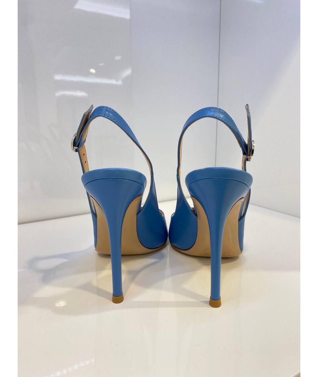 GIANVITO ROSSI Голубые кожаные туфли, фото 3