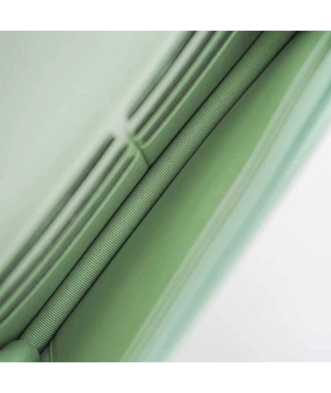 CHANEL Зеленая кожаная сумка с короткими ручками, фото 8