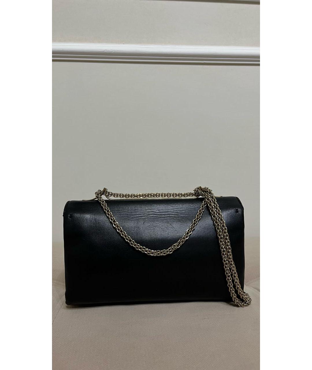 VALENTINO Черная кожаная сумка через плечо, фото 3