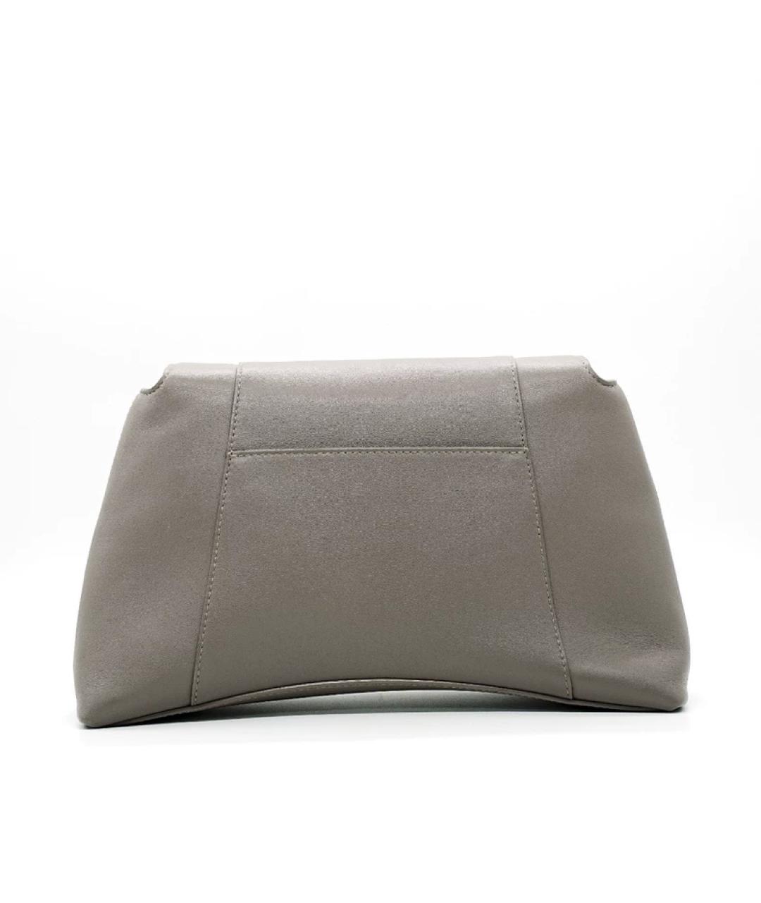 BALENCIAGA Серая кожаная сумка через плечо, фото 4