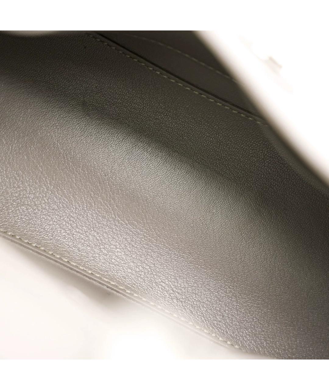 BALENCIAGA Серая кожаная сумка через плечо, фото 8