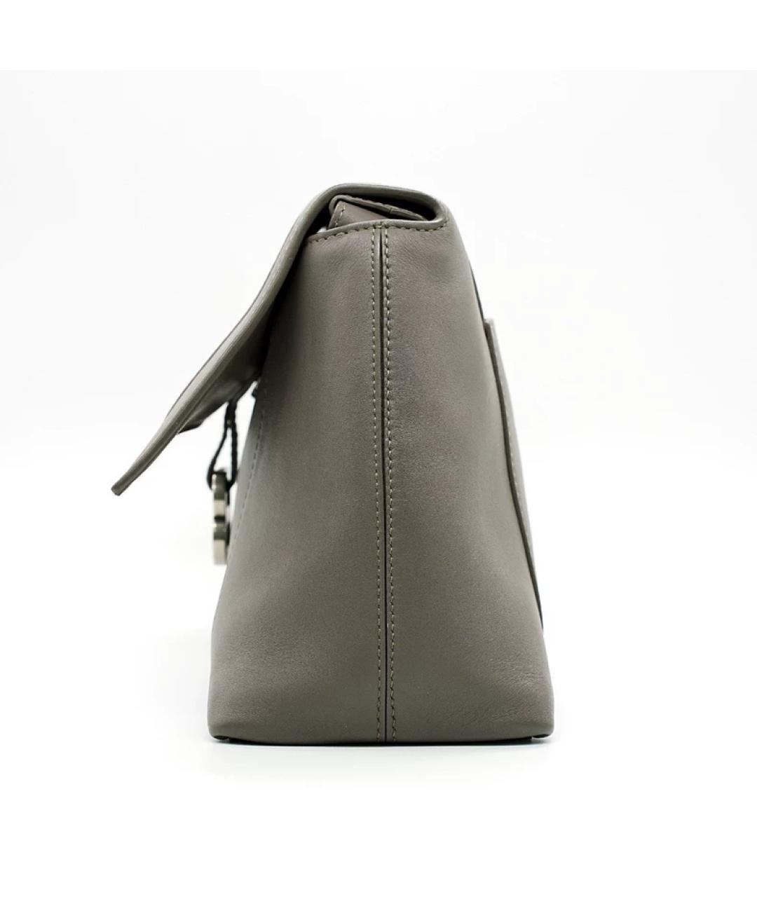 BALENCIAGA Серая кожаная сумка через плечо, фото 5