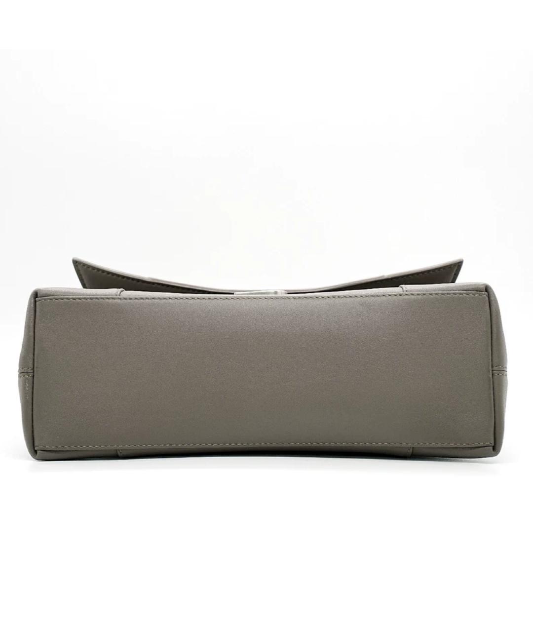 BALENCIAGA Серая кожаная сумка через плечо, фото 7