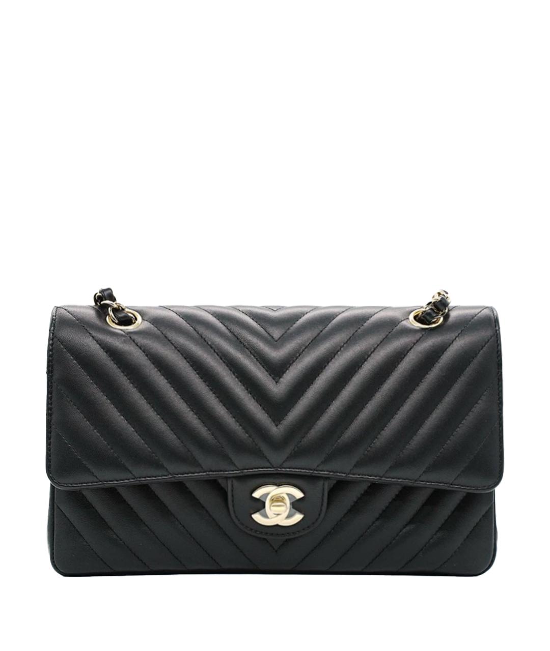 CHANEL Черная кожаная сумка через плечо, фото 1