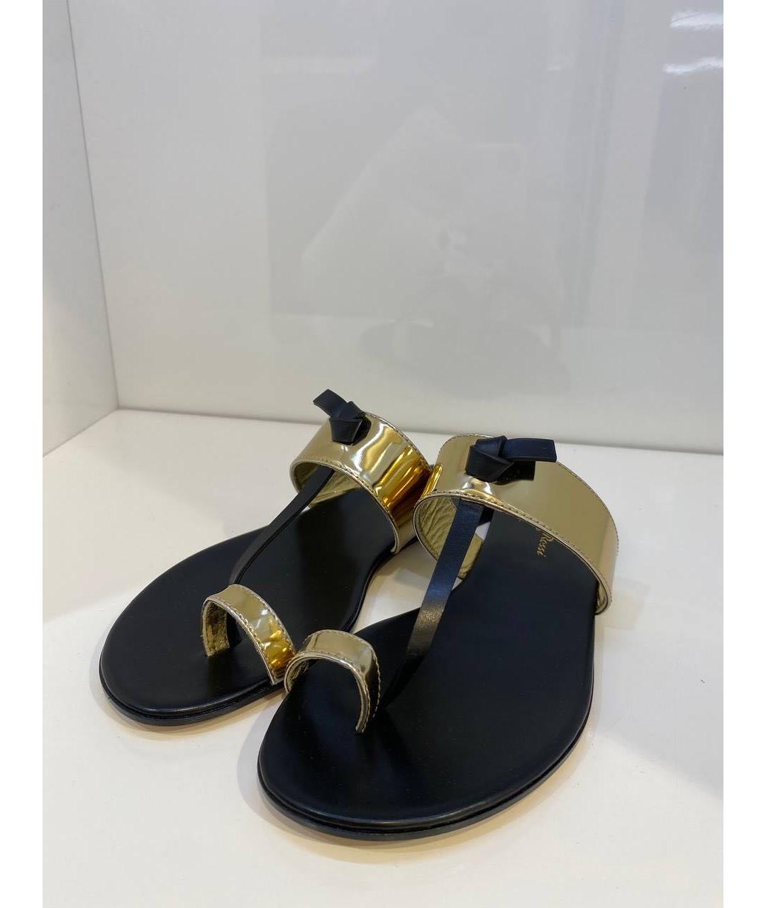 GIANVITO ROSSI Золотые сабо, фото 2