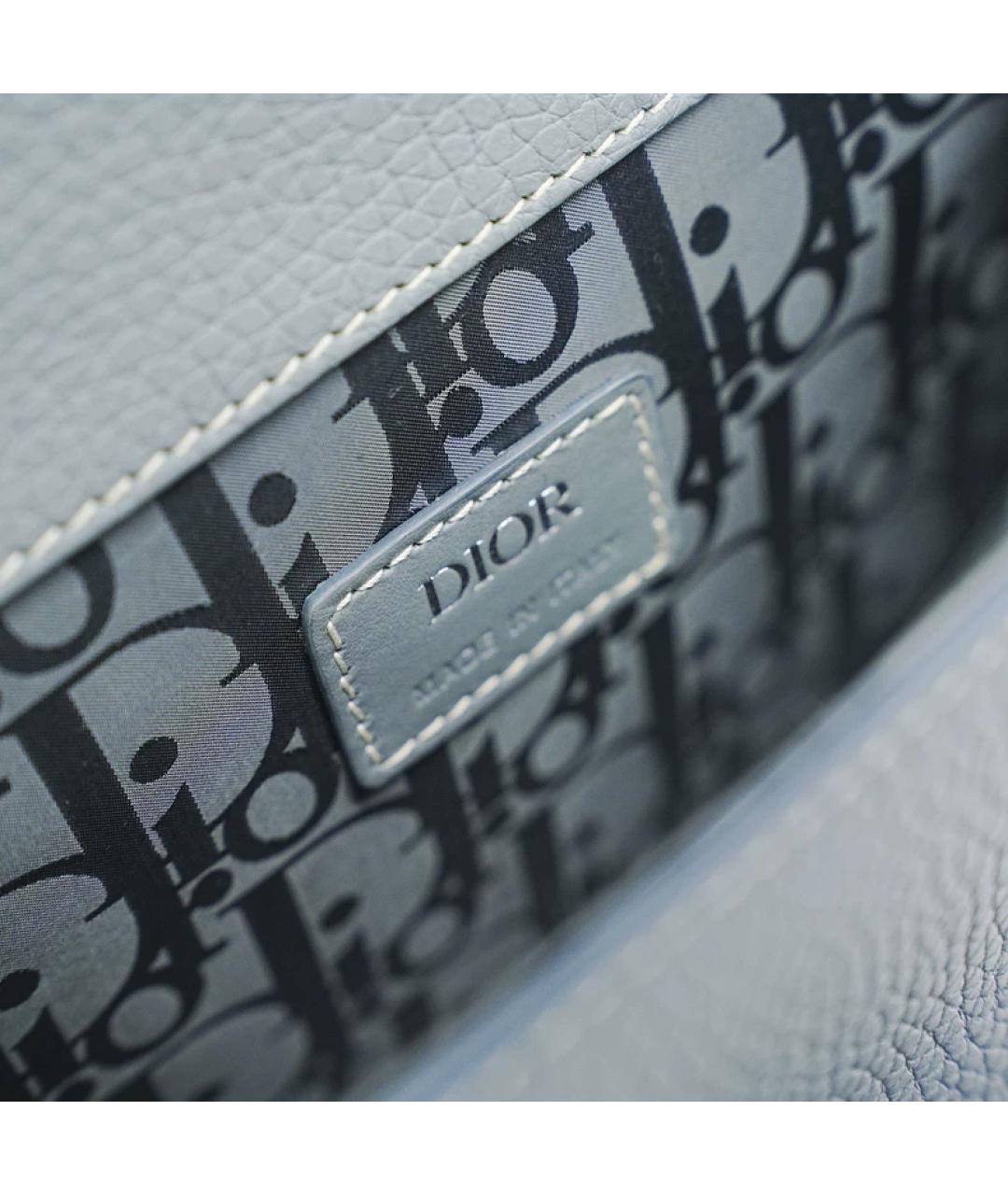 CHRISTIAN DIOR Синяя кожаная сумка через плечо, фото 5