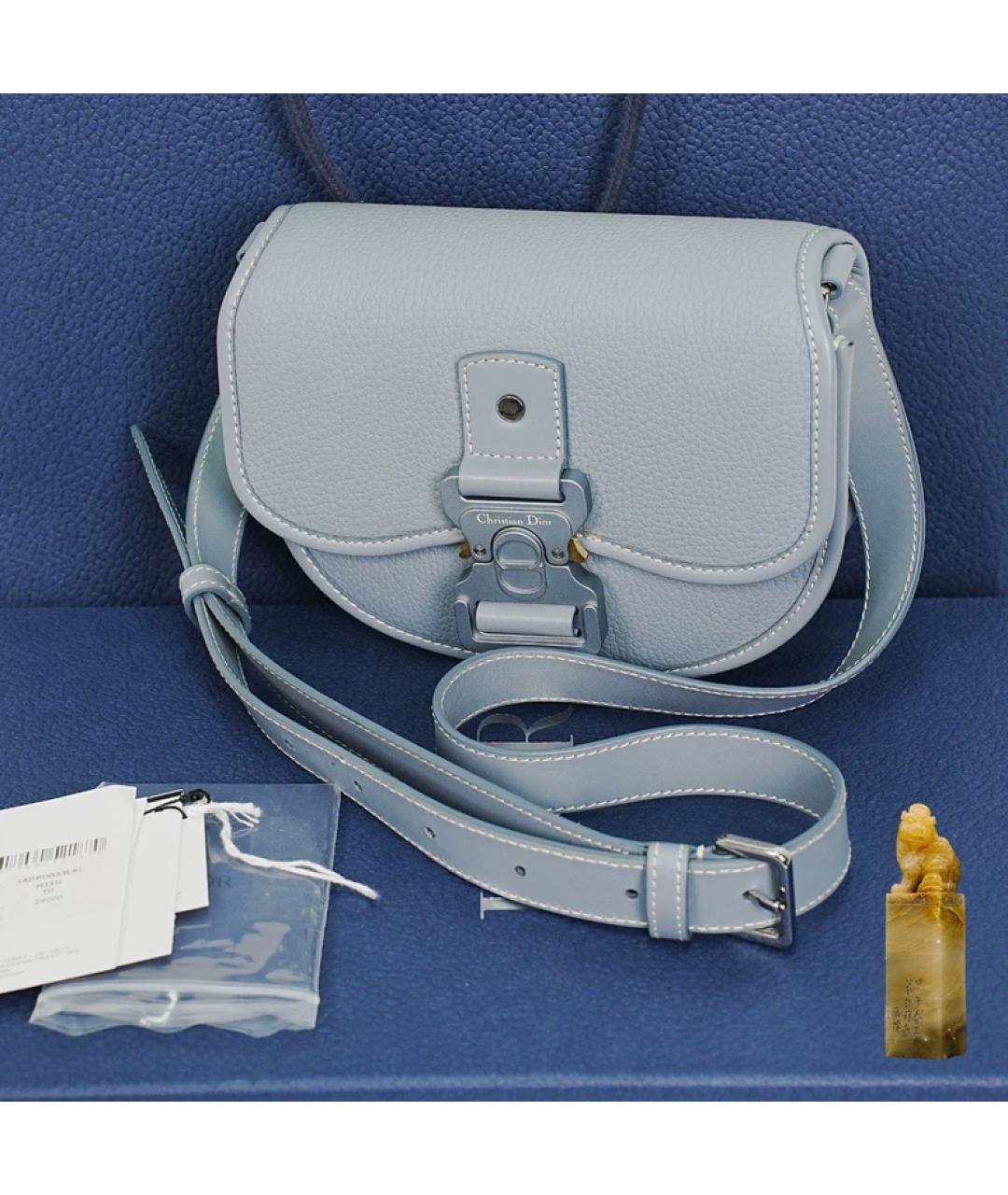 CHRISTIAN DIOR Синяя кожаная сумка через плечо, фото 9