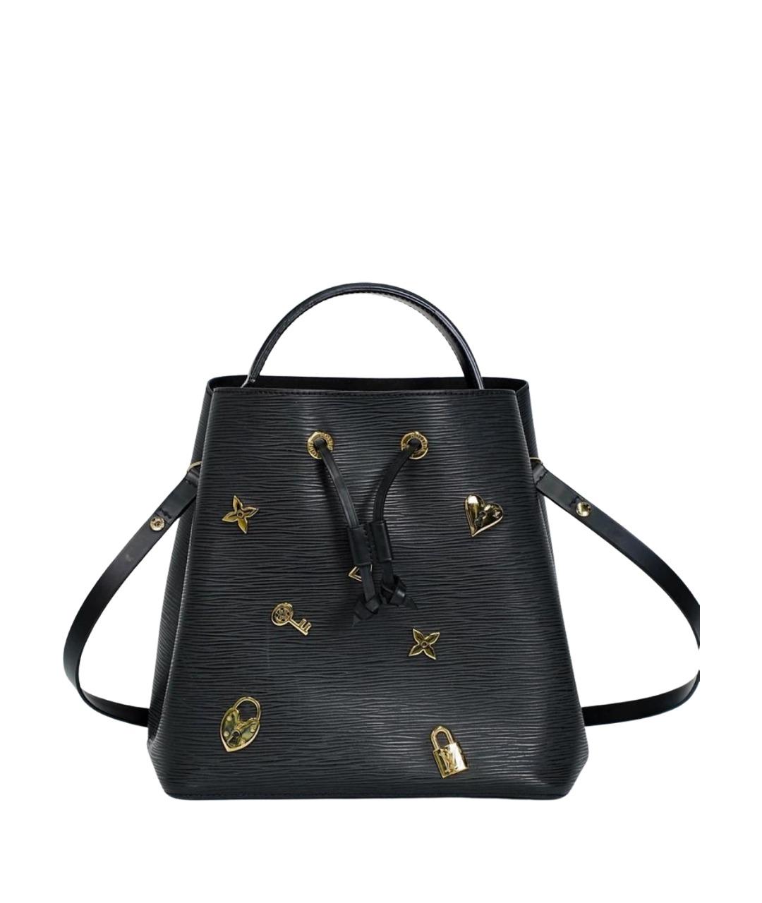 LOUIS VUITTON Черная кожаная сумка через плечо, фото 1