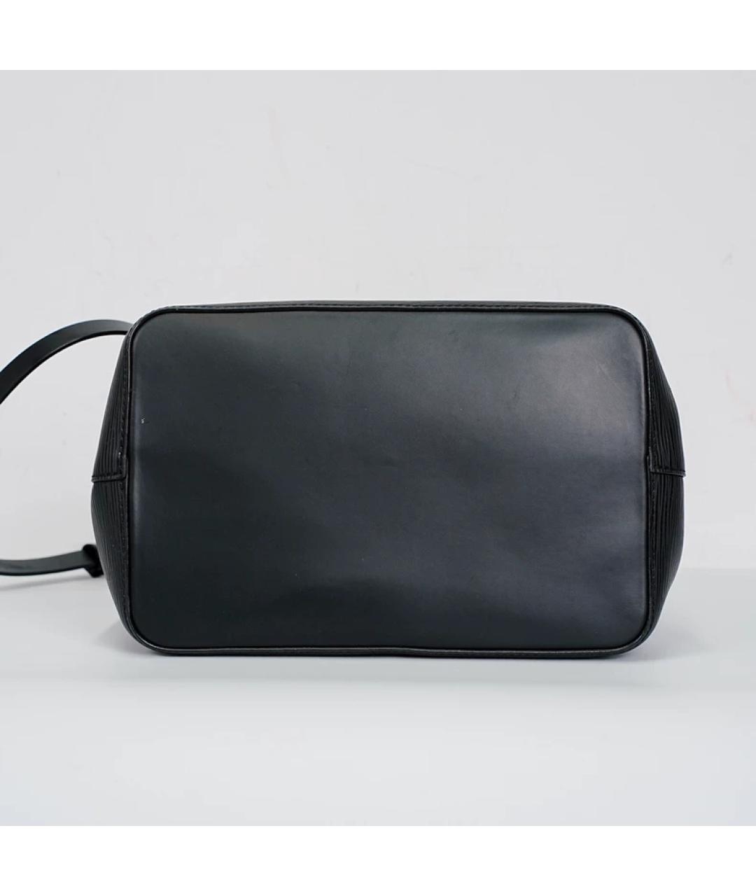 LOUIS VUITTON Черная кожаная сумка через плечо, фото 8