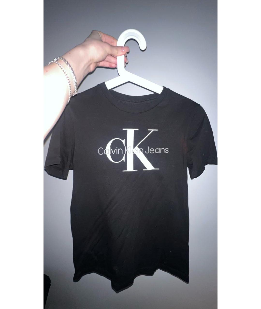 CALVIN KLEIN Черная хлопковая футболка, фото 5
