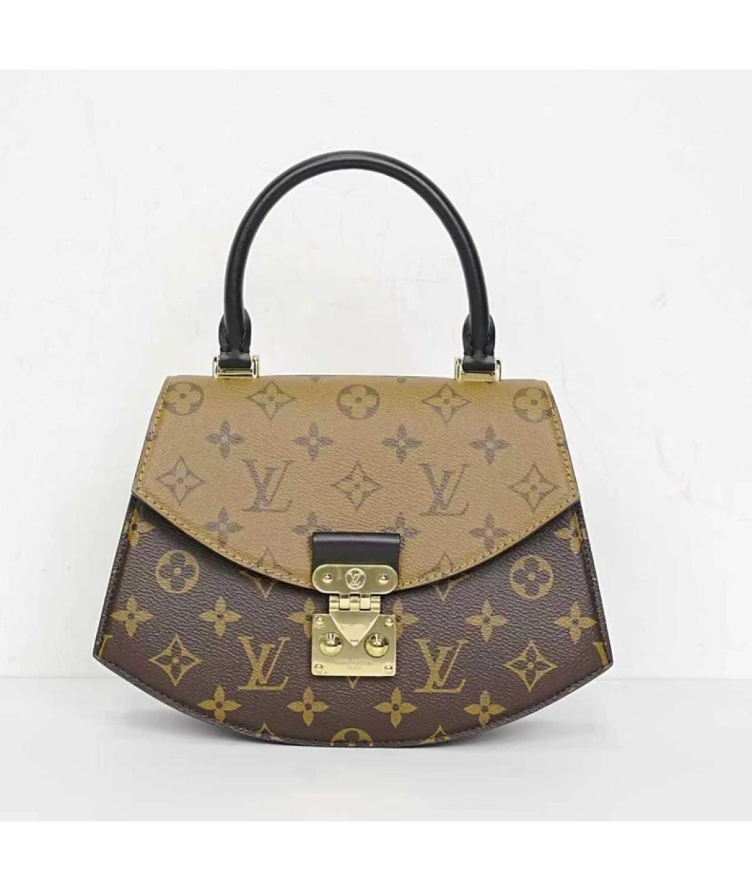 LOUIS VUITTON Коричневая сумка с короткими ручками, фото 10