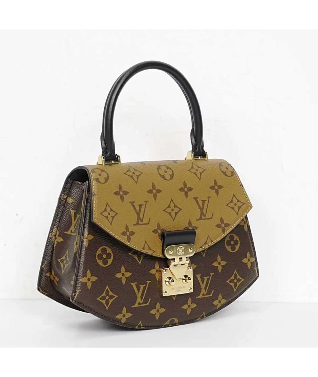 LOUIS VUITTON Коричневая сумка с короткими ручками, фото 3