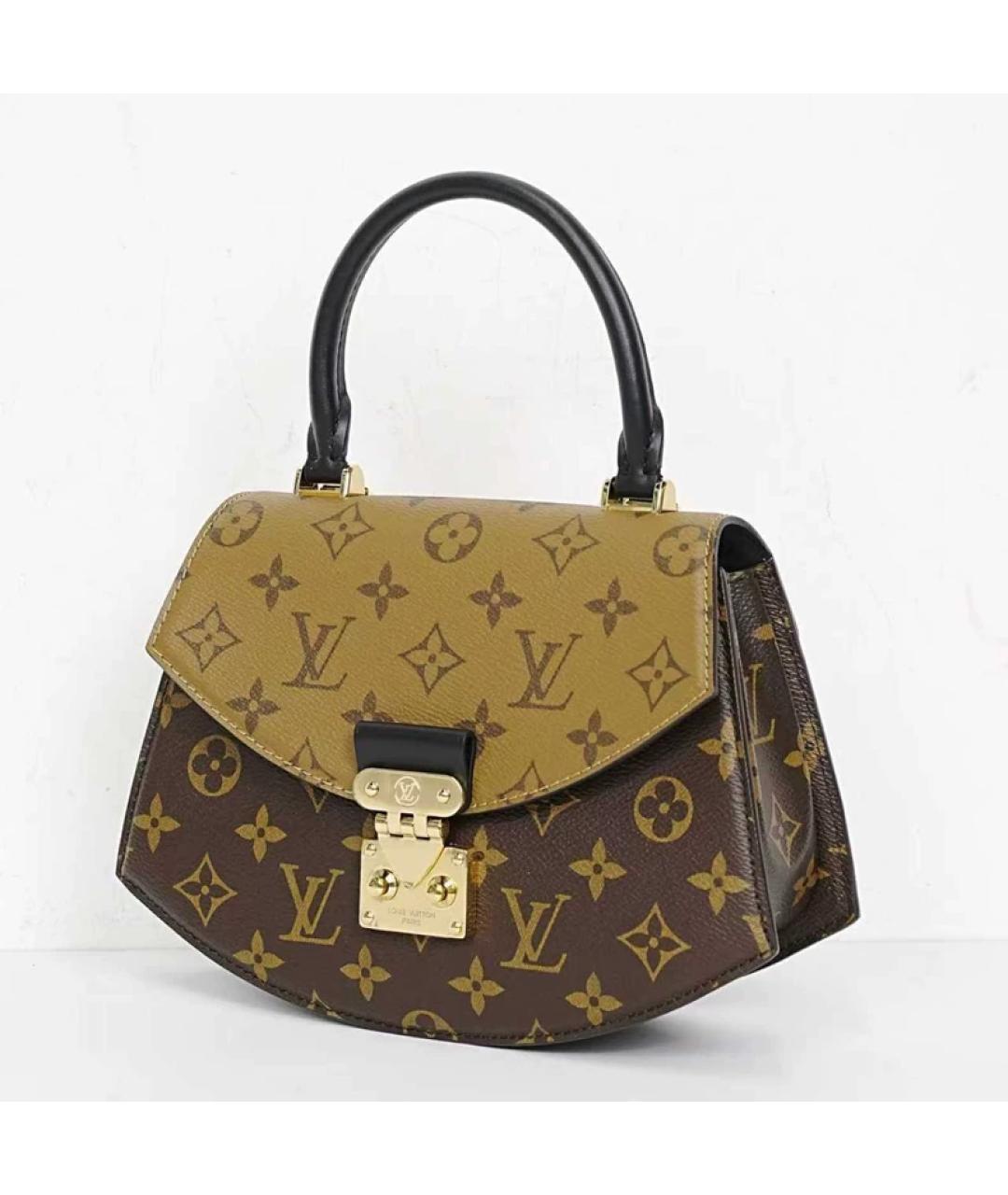 LOUIS VUITTON Коричневая сумка с короткими ручками, фото 2