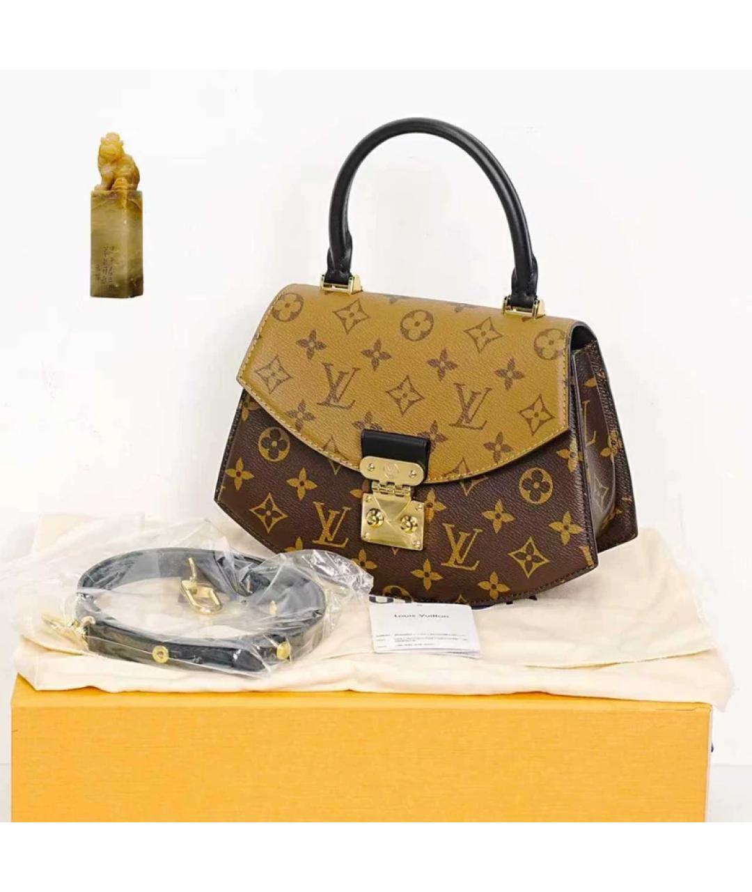 LOUIS VUITTON Коричневая сумка с короткими ручками, фото 9