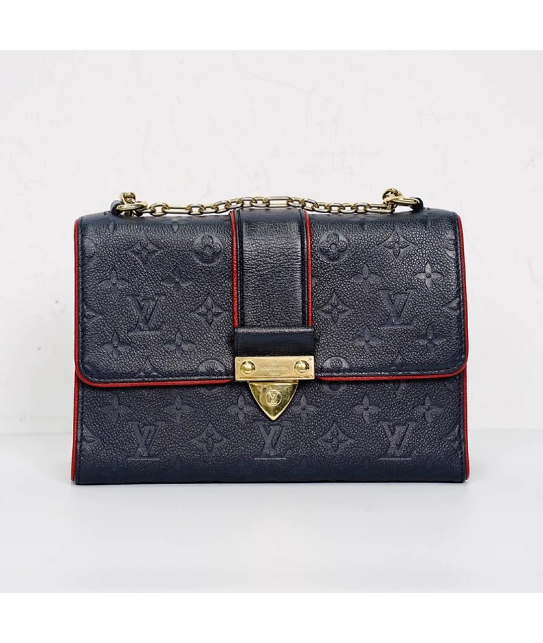 LOUIS VUITTON Темно-синяя кожаная сумка через плечо, фото 2