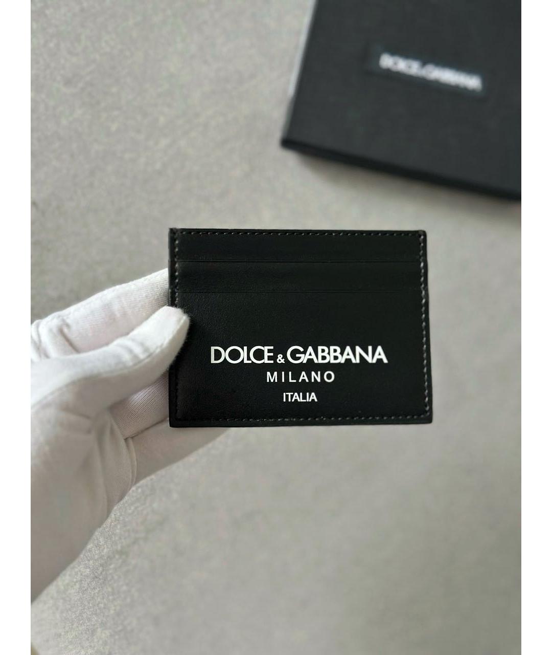 DOLCE&GABBANA Черный кожаный кардхолдер, фото 5