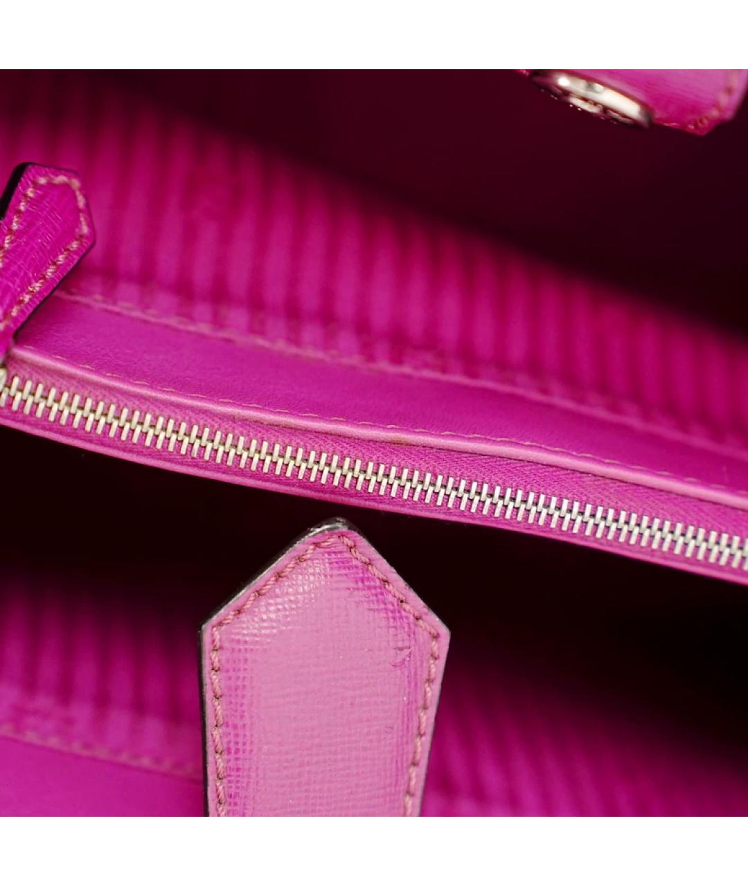 FENDI Фиолетовая кожаная сумка с короткими ручками, фото 6