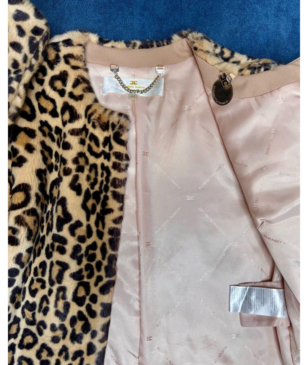 ELISABETTA FRANCHI Мульти меховая шуба, фото 4