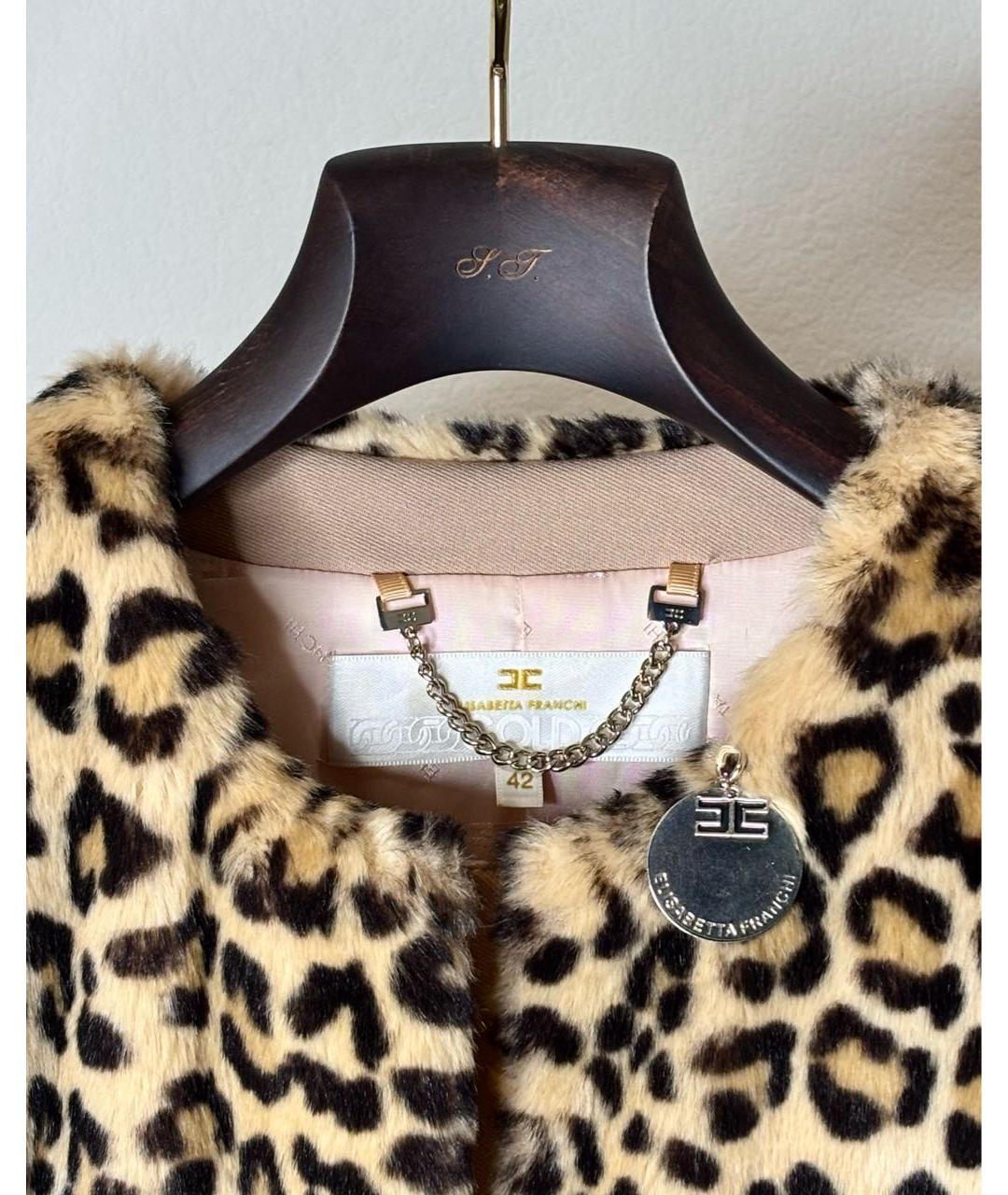 ELISABETTA FRANCHI Мульти меховая шуба, фото 3