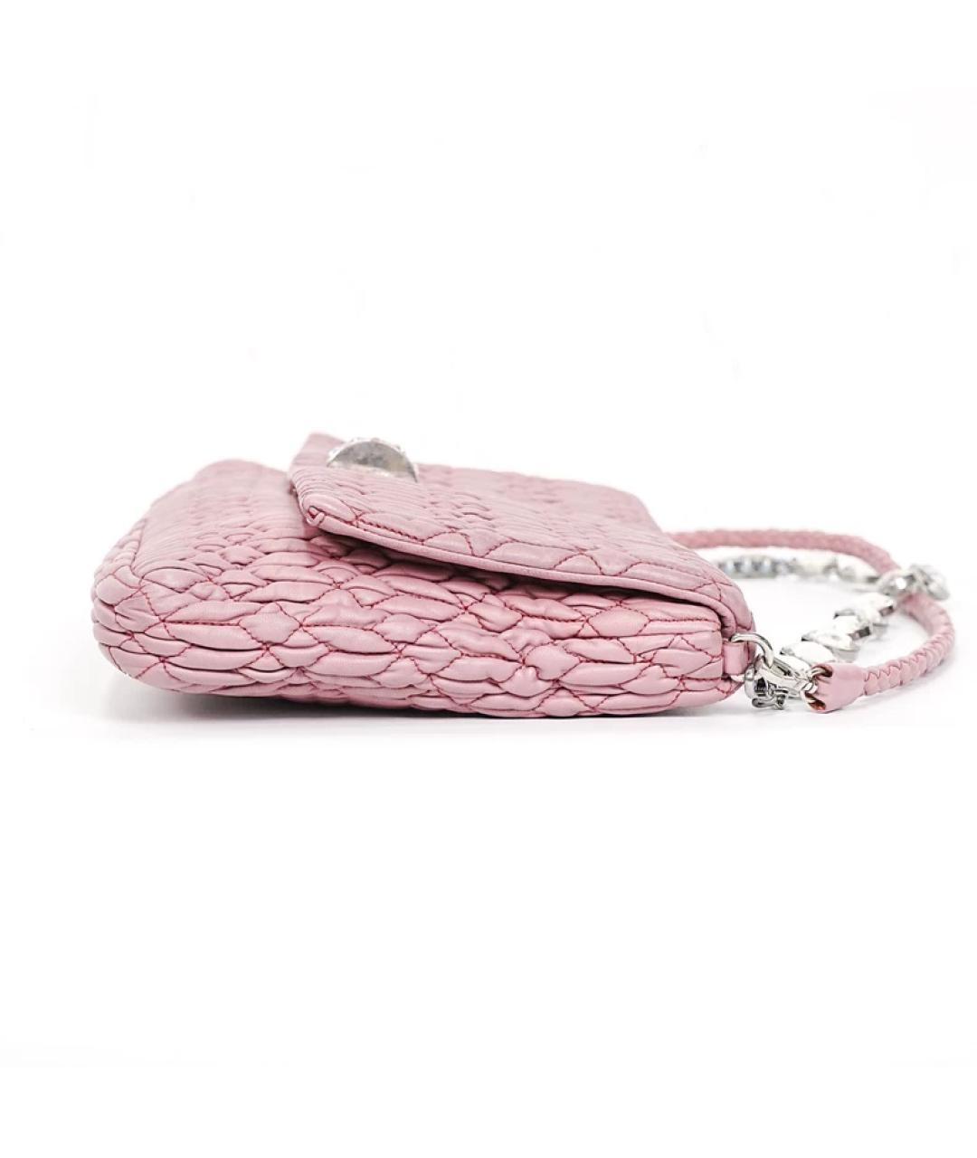 MIU MIU Розовая кожаная сумка через плечо, фото 6