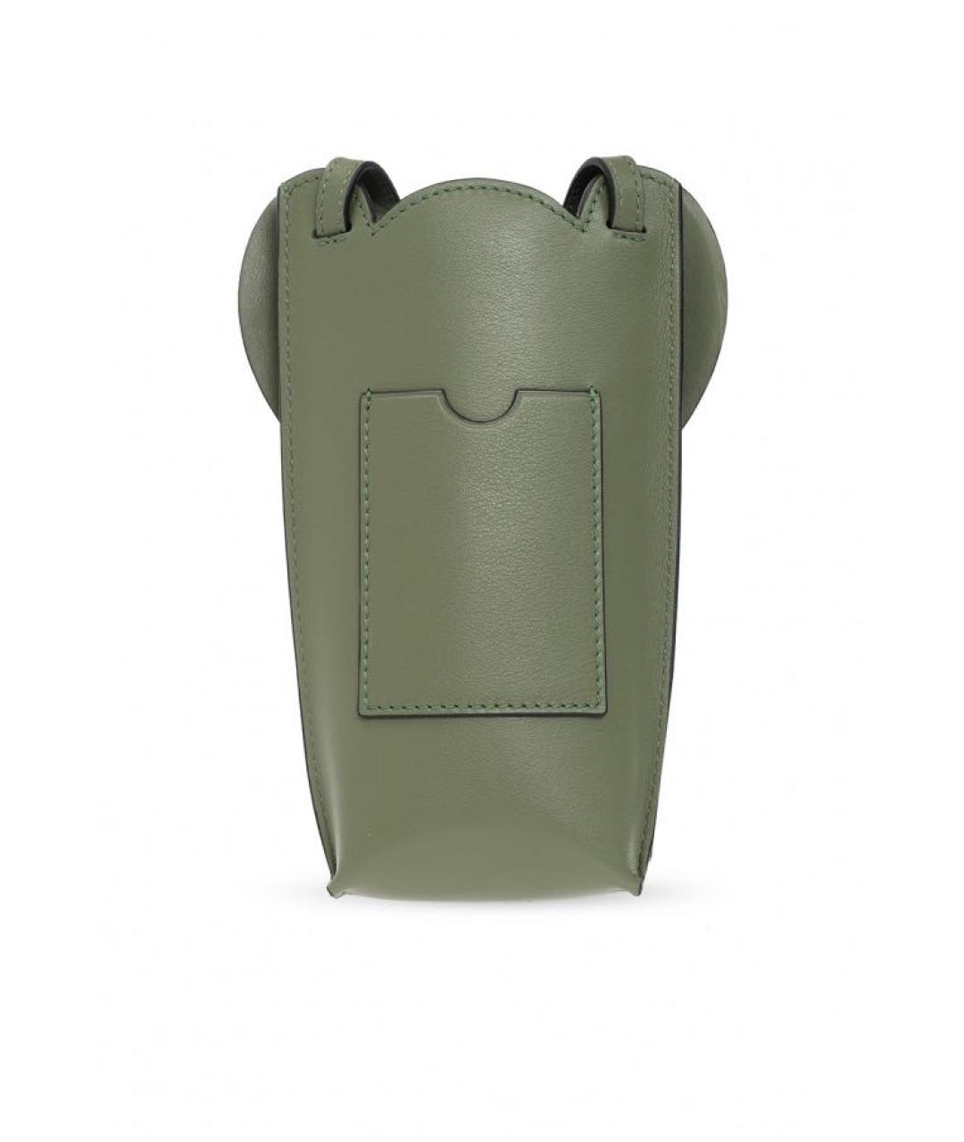 LOEWE Хаки кожаная сумка через плечо, фото 2