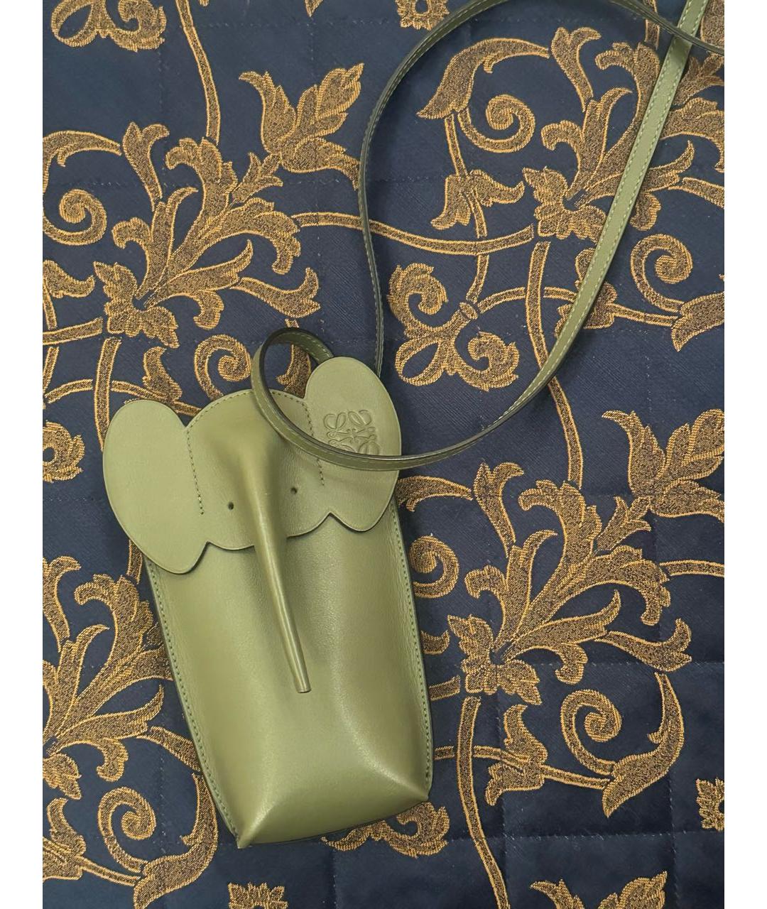 LOEWE Хаки кожаная сумка через плечо, фото 4