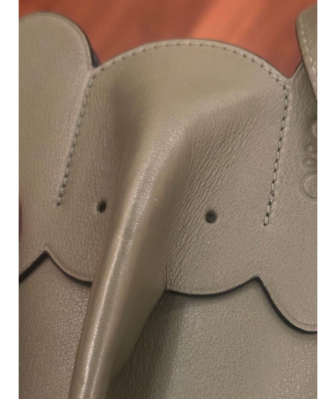 LOEWE Хаки кожаная сумка через плечо, фото 3