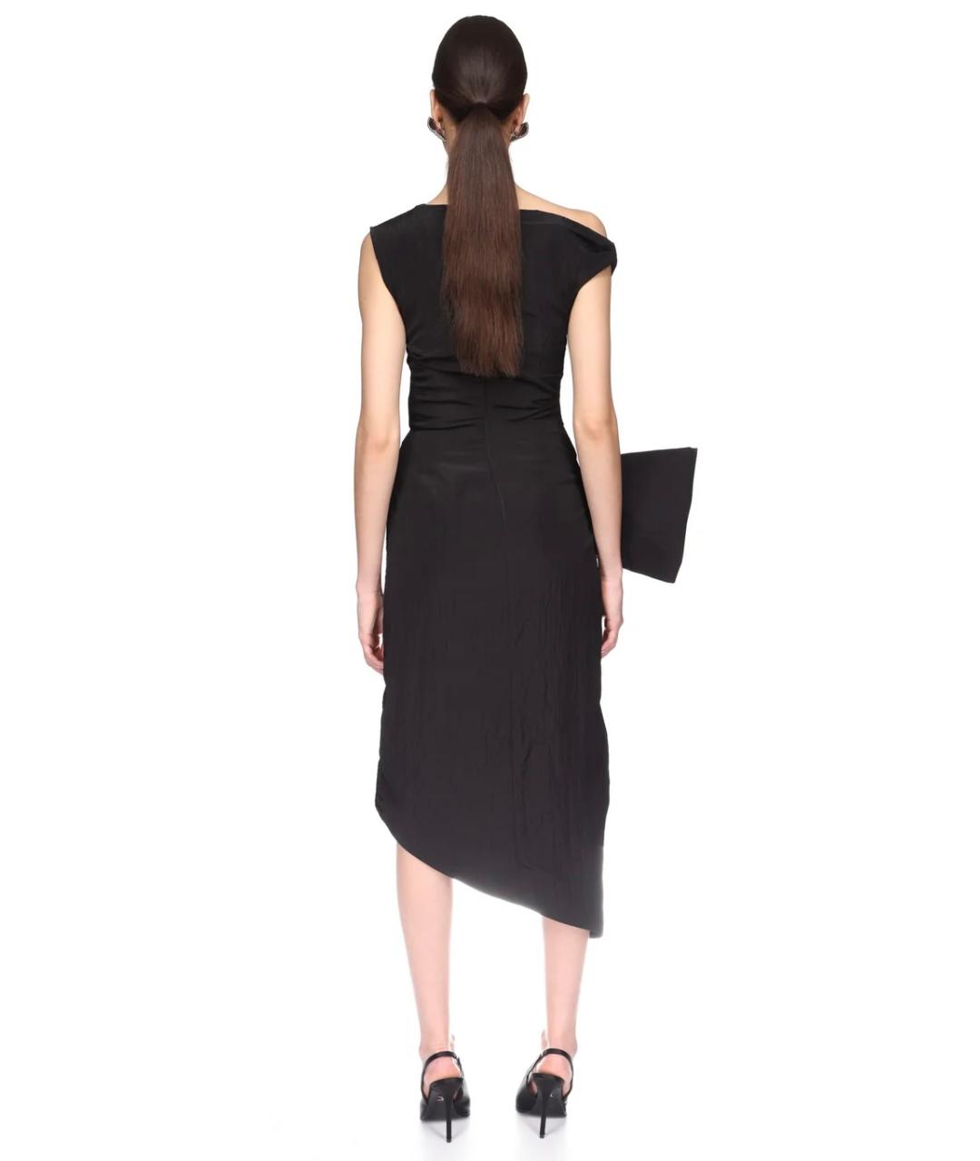 DAVID KOMA Черное вискозное коктейльное платье, фото 5