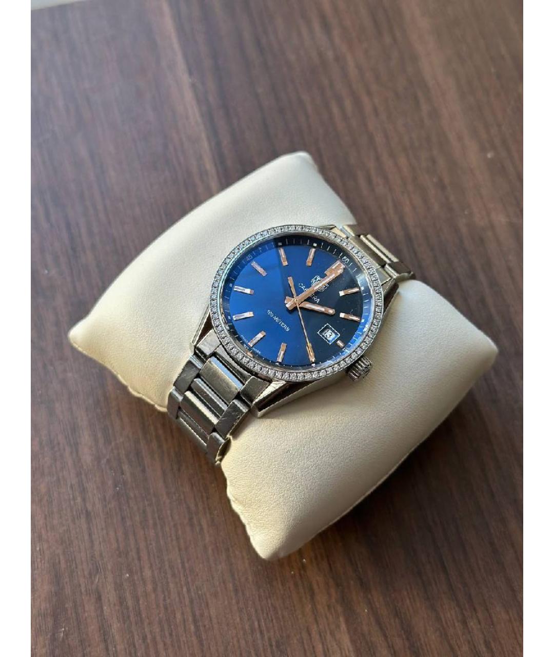 TAG HEUER Темно-синие металлические часы, фото 2