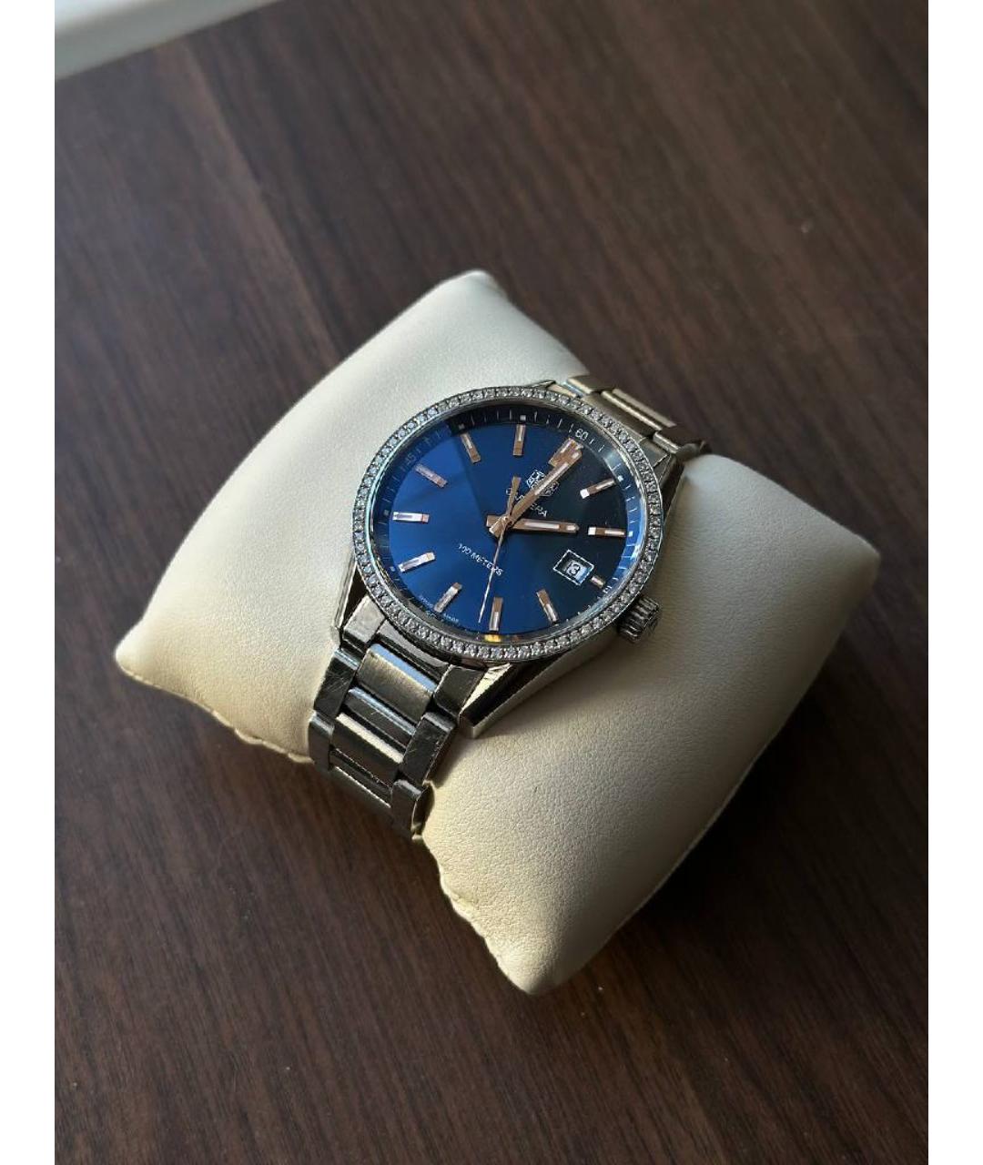 TAG HEUER Темно-синие металлические часы, фото 5