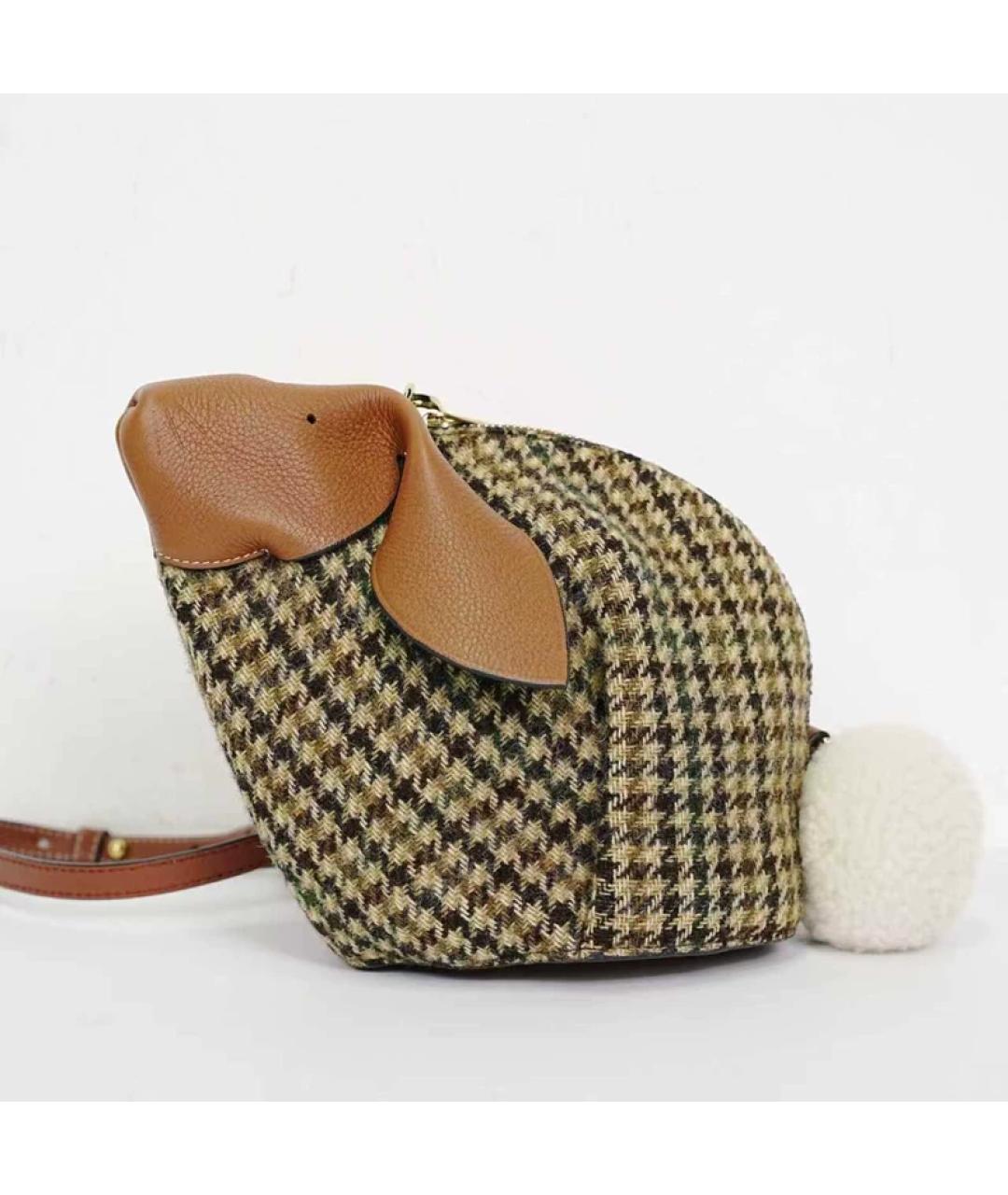 LOEWE Коричневая кожаная сумка через плечо, фото 10