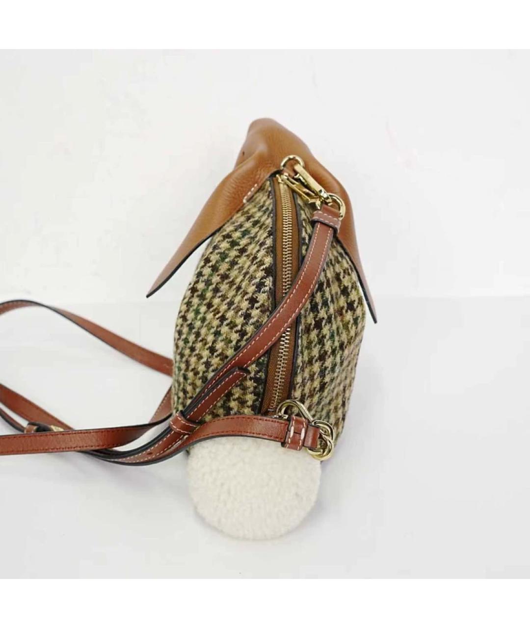 LOEWE Коричневая кожаная сумка через плечо, фото 7