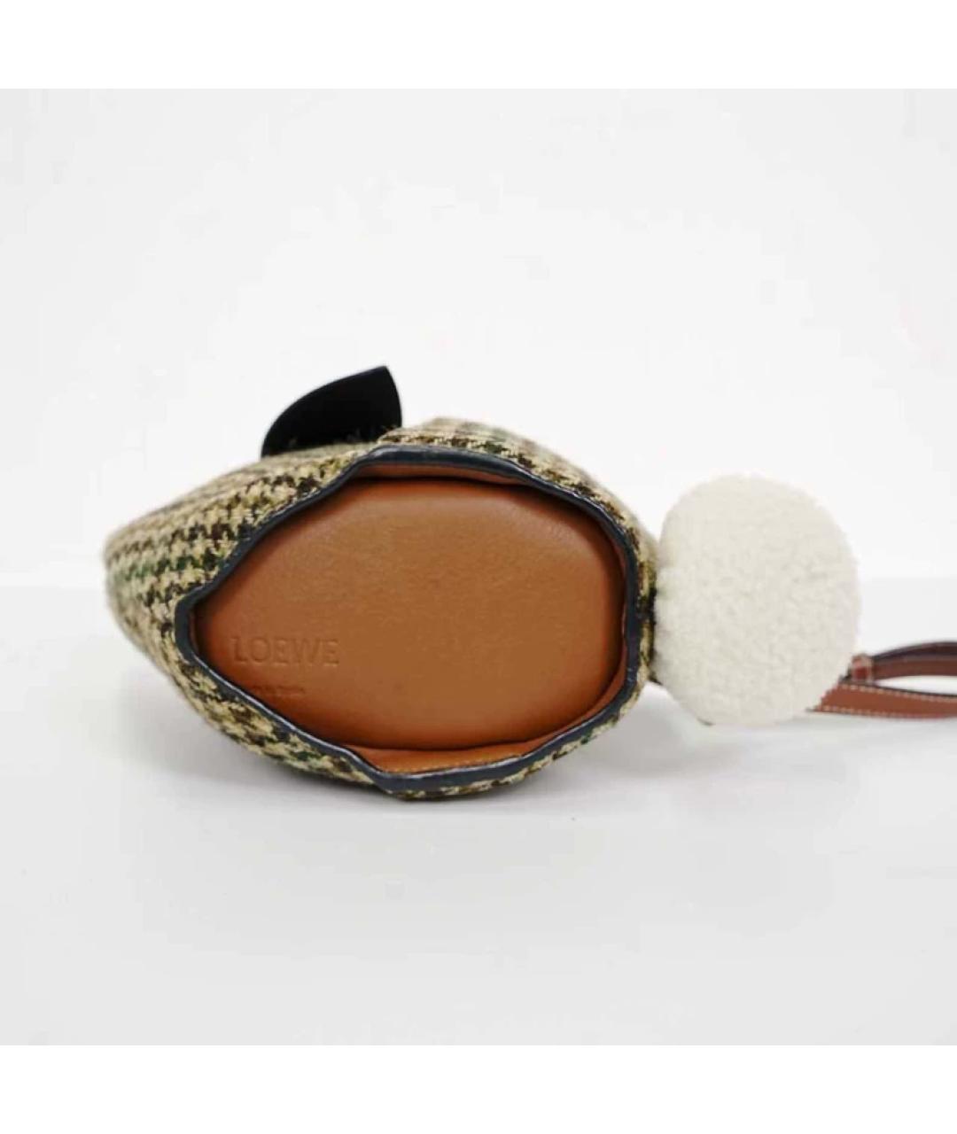 LOEWE Коричневая кожаная сумка через плечо, фото 5